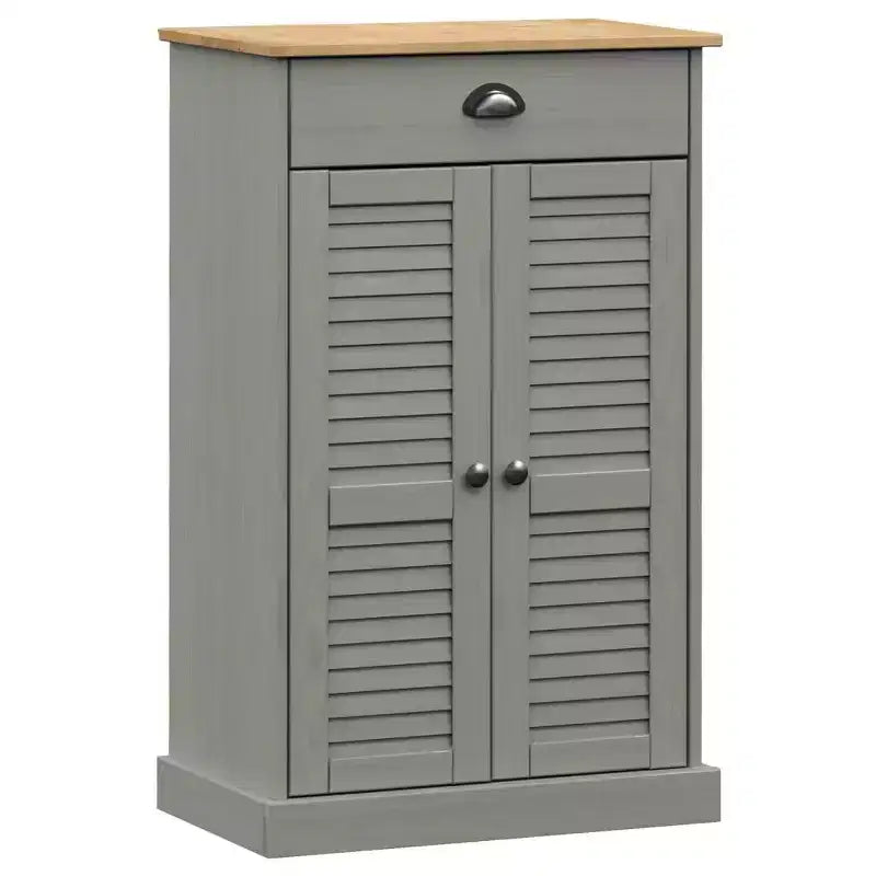 vidaXL Shoe Cabinet Shoe Storage Organizer with Doors VIGO Solid Wood Pine
