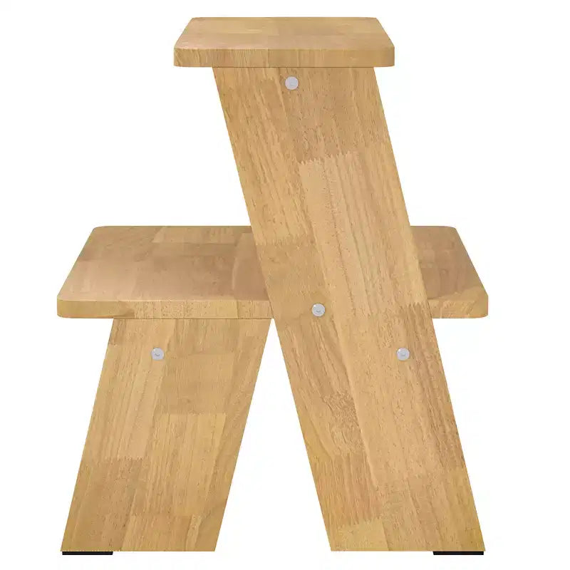 GDFStudio Yuni Modern 2-Tier Rubberwood End Table