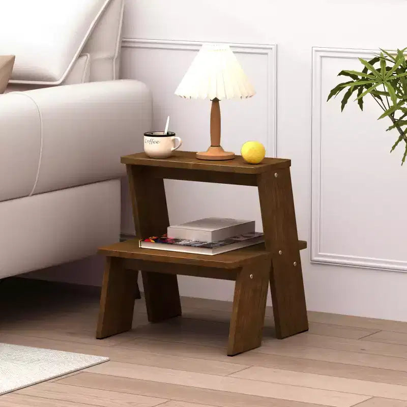 GDFStudio Yuni Modern 2-Tier Rubberwood End Table