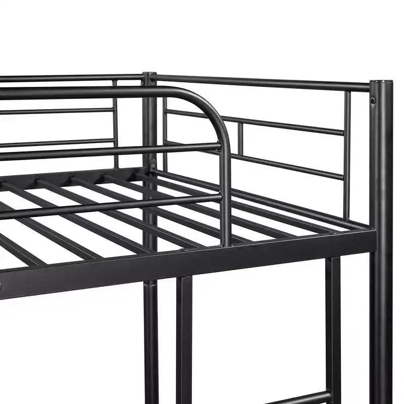Whisen Sturdy Twin-Over-Twin Bunk Bed, Steel Frame, Full Guardrails, Sturdy Stability & Convertible to 2 Beds