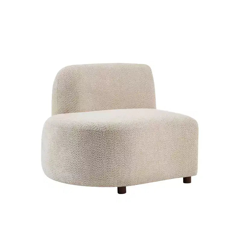 Christopher Knight Home Uvric 73 Modern 2-Seater Wooden Boucle Upholstered Curved Sofa