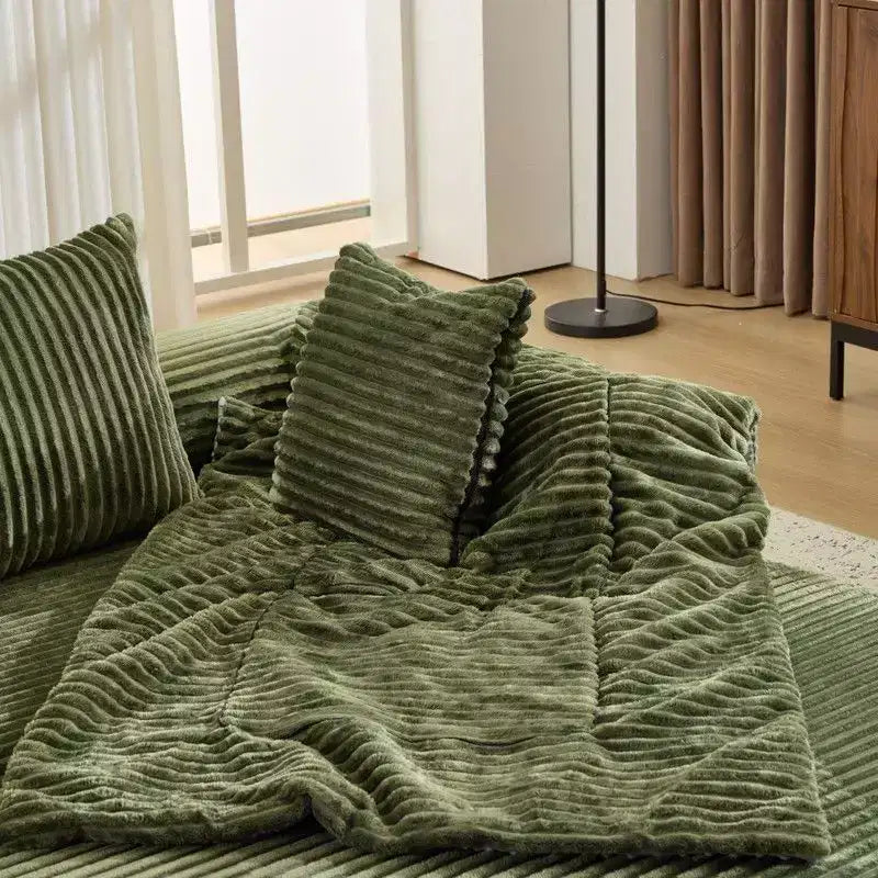 Karl Home |Modern King Size Convertible Sleeper Sofa Stackable Corduroy Sofa Bed