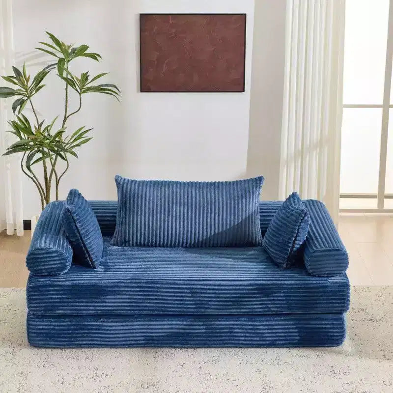 Karl Home |Modern King Size Convertible Sleeper Sofa Stackable Corduroy Sofa Bed