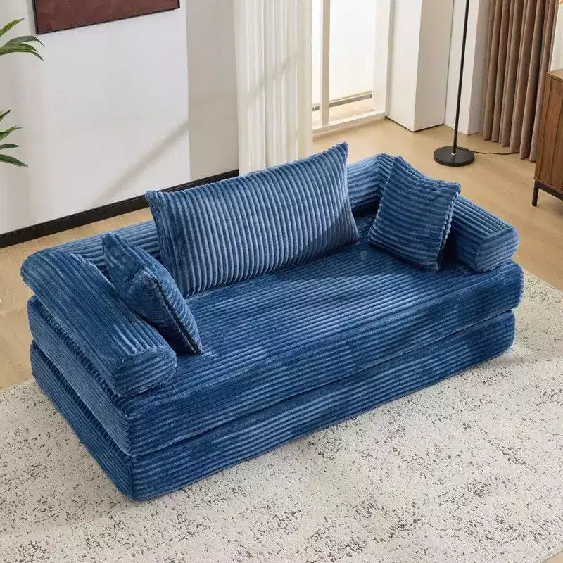 Karl Home |Modern King Size Convertible Sleeper Sofa Stackable Corduroy Sofa Bed