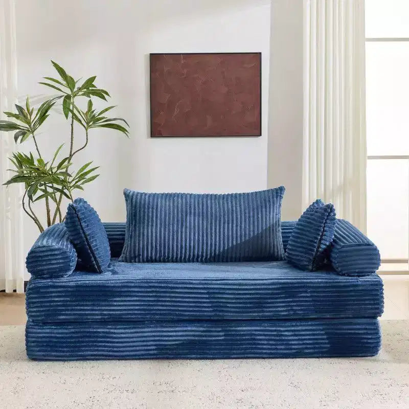 Karl Home |Modern King Size Convertible Sleeper Sofa Stackable Corduroy Sofa Bed