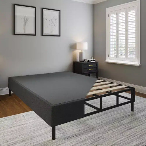 Boyd Sleep Omni 2-in-1 Metal Mattress Foundation & Bed Frame, Roll-Out Slats, Easy Assembly