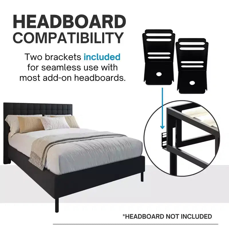 Boyd Sleep Omni 2-in-1 Metal Mattress Foundation & Bed Frame, Roll-Out Slats, Easy Assembly