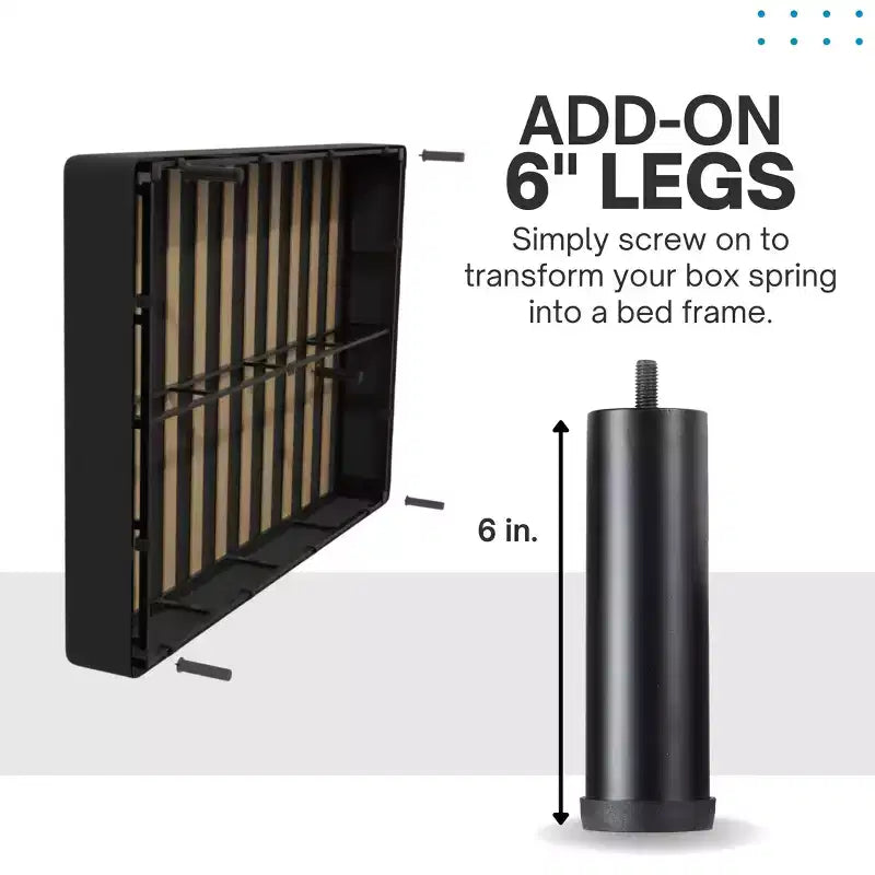 Boyd Sleep Omni 2-in-1 Metal Mattress Foundation & Bed Frame, Roll-Out Slats, Easy Assembly