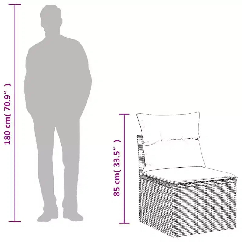 vidaXL Outdoor Sofa Set Solid Acacia Wood and Polyester Natural
