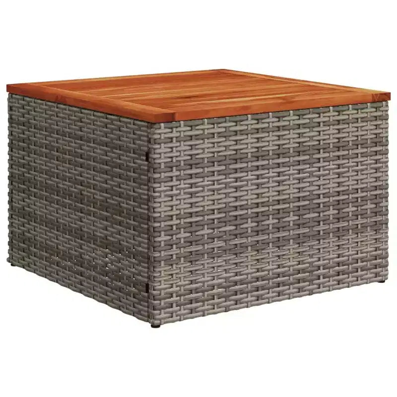 vidaXL Outdoor Sofa Set Solid Acacia Wood and Polyester Natural