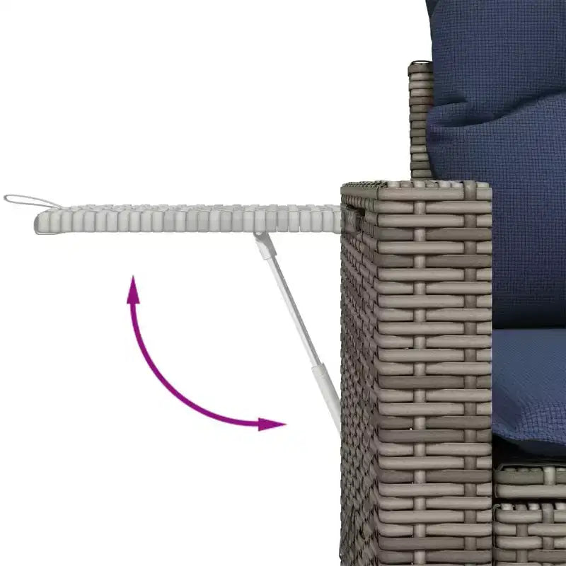 vidaXL Outdoor Sofa Set Solid Acacia Wood and Polyester Natural