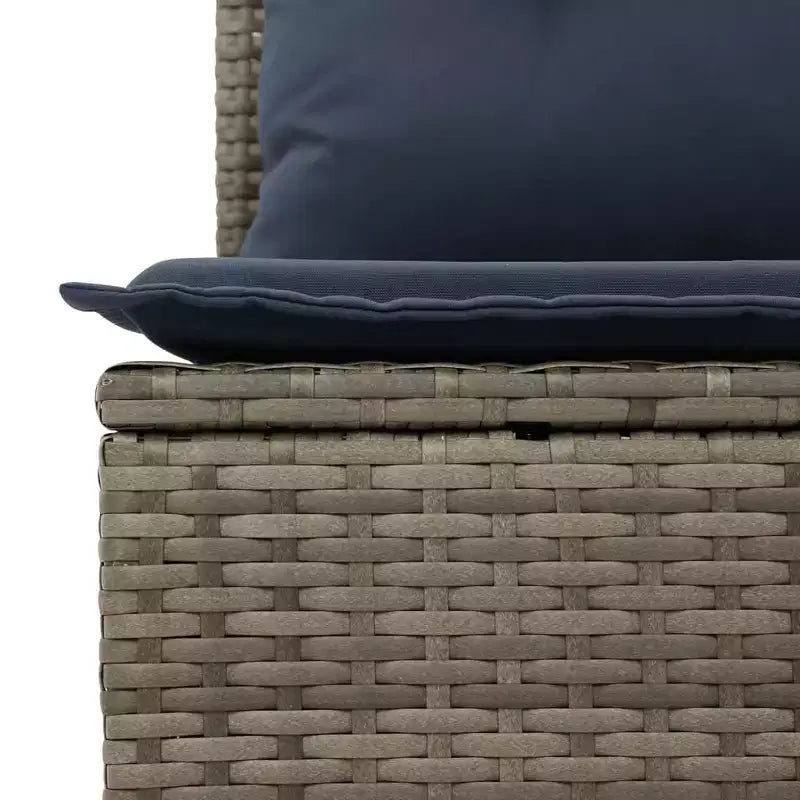 vidaXL Outdoor Sofa Set Solid Acacia Wood and Polyester Natural