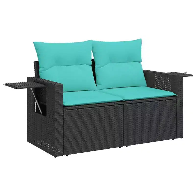 vidaXL Outdoor Sofa Set Solid Acacia Wood and Polyester Natural