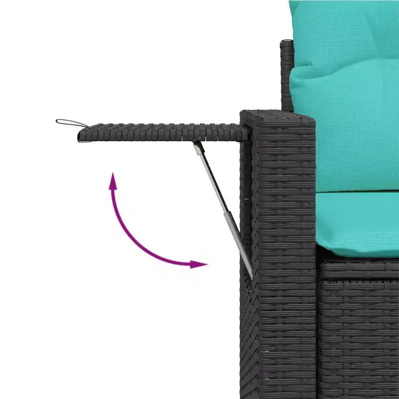 vidaXL Outdoor Sofa Set Solid Acacia Wood and Polyester Natural
