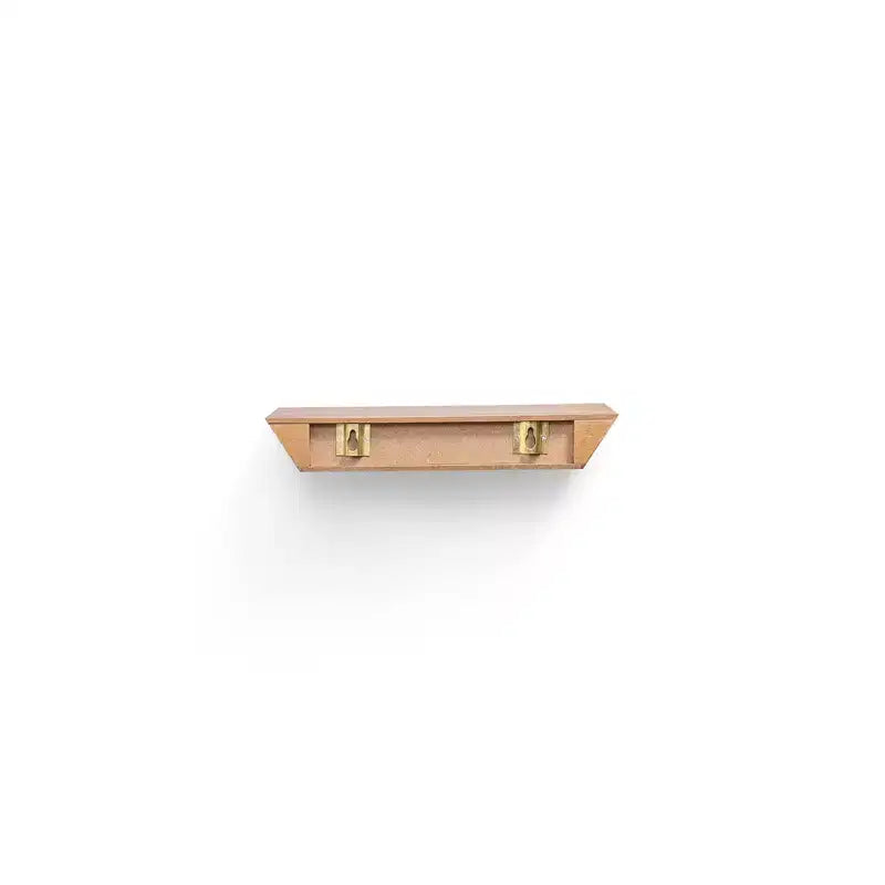 11.81 Maple Floating Shelf C invisible-bracket wood wall mount, perfect bathroom/bedroom/kitchen dcor or book/plant display, easy install.