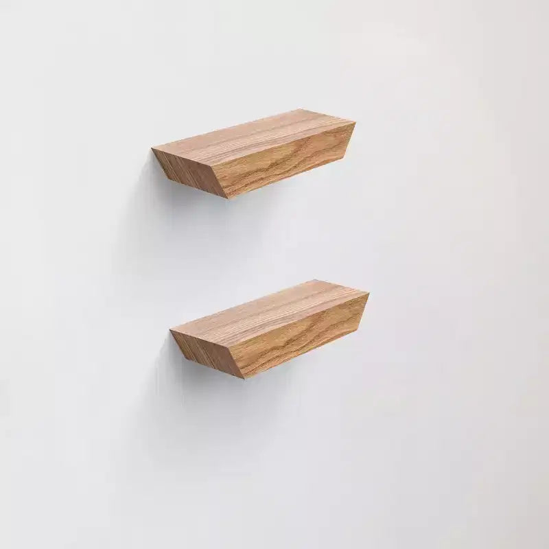 11.81 Maple Floating Shelf C invisible-bracket wood wall mount, perfect bathroom/bedroom/kitchen dcor or book/plant display, easy install.