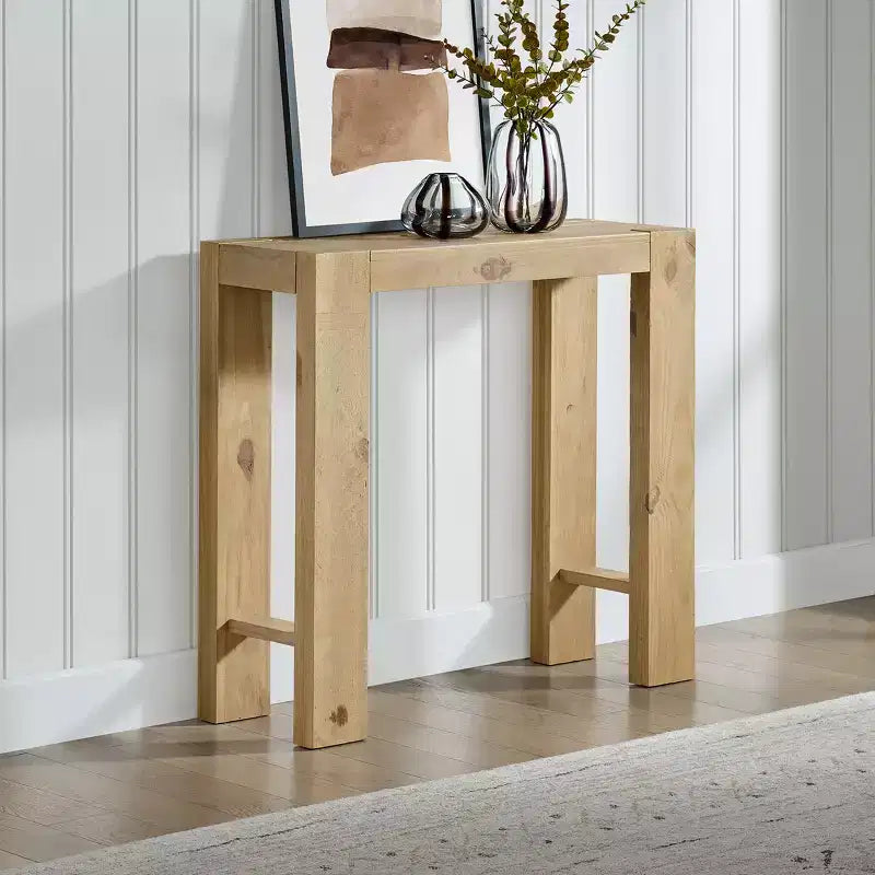 Alaterre Furniture Classic Solid Wood Console Table - 36 Inch Modern Farmhouse Small Entryway Table