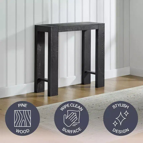 Alaterre Furniture Classic Solid Wood Console Table - 36 Inch Modern Farmhouse Small Entryway Table