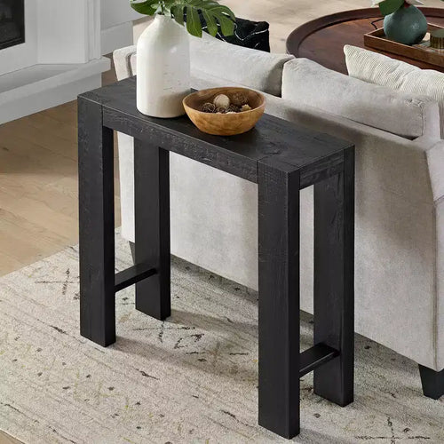 Alaterre Furniture Classic Solid Wood Console Table - 36 Inch Modern Farmhouse Small Entryway Table