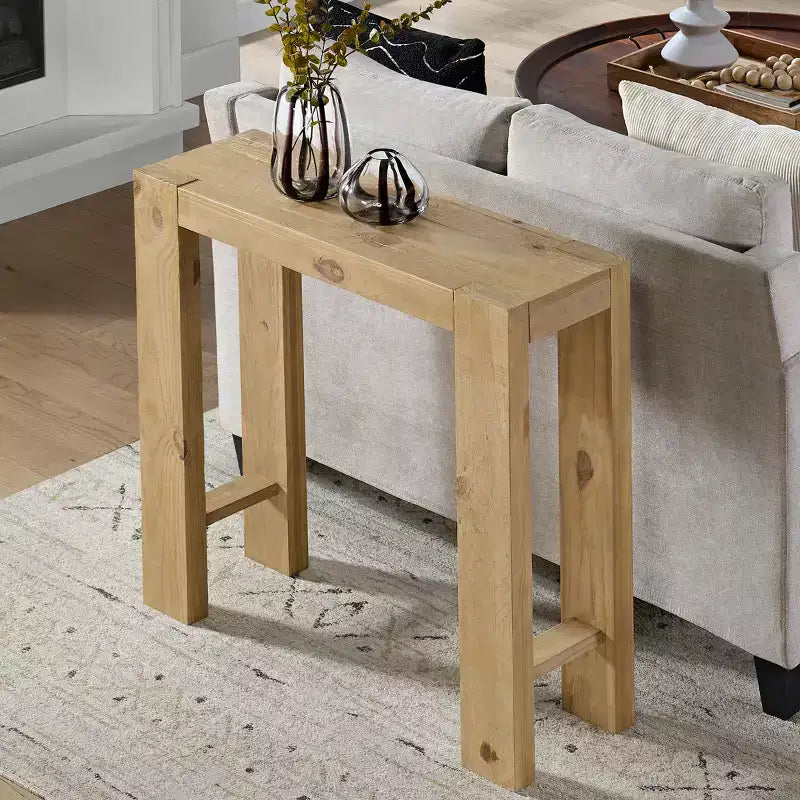 Alaterre Furniture Classic Solid Wood Console Table - 36 Inch Modern Farmhouse Small Entryway Table
