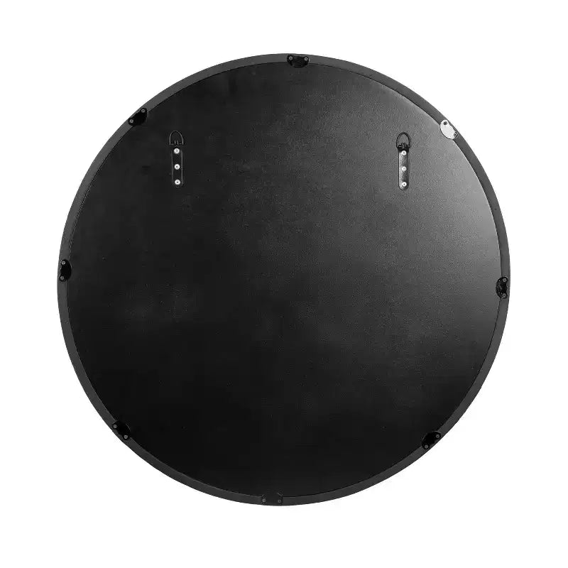 Kate and Laurel Prema Wood Framed Mirror, Black, 28 Diameter