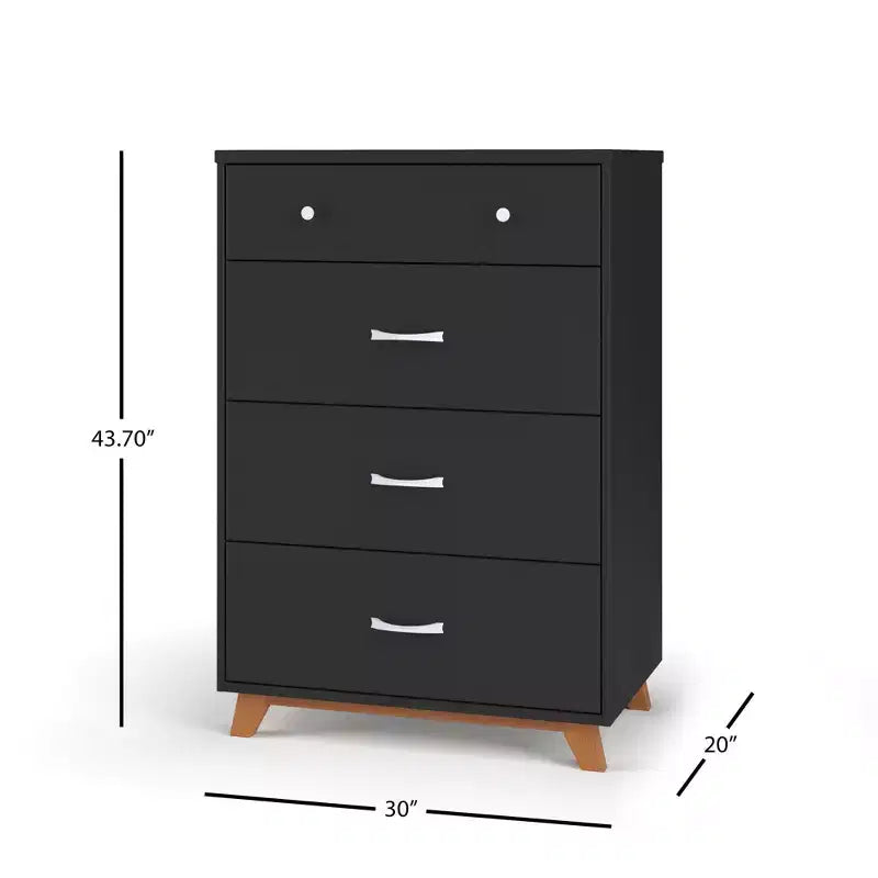 Child Craft SOHO 4 Drawer Chest for Nursery or Bedroom, Plenty of Storage, Anti-Tip Kit Included to Prevent Tipping, Non-Toxic, Baby Safe Finish