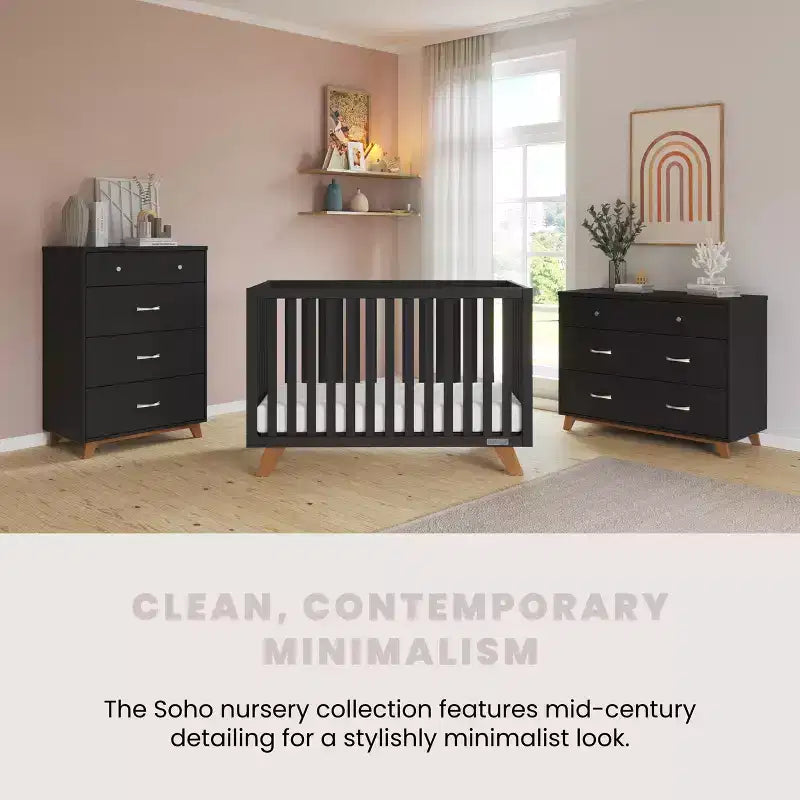 Child Craft SOHO 4 Drawer Chest for Nursery or Bedroom, Plenty of Storage, Anti-Tip Kit Included to Prevent Tipping, Non-Toxic, Baby Safe Finish