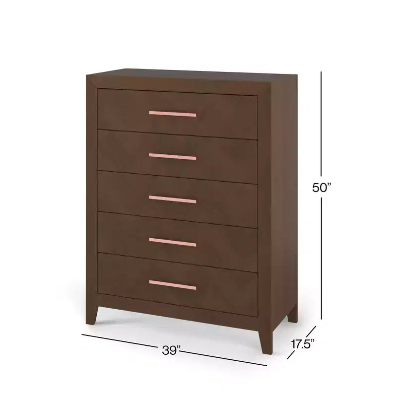 Child Craft Kieran 5 Drawer Chest for Nursery or Bedroom, Plenty of Storage, Anti-Tip Kit Included to Prevent Tipping, Non-Toxic, Baby Safe Finish