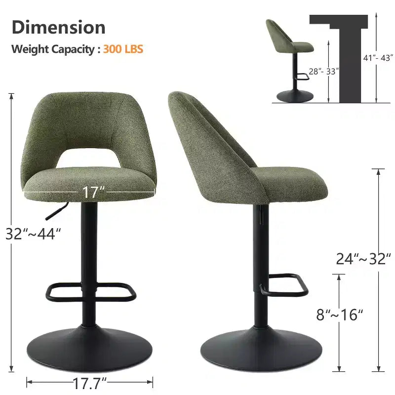 Tabourets de bar pivotants