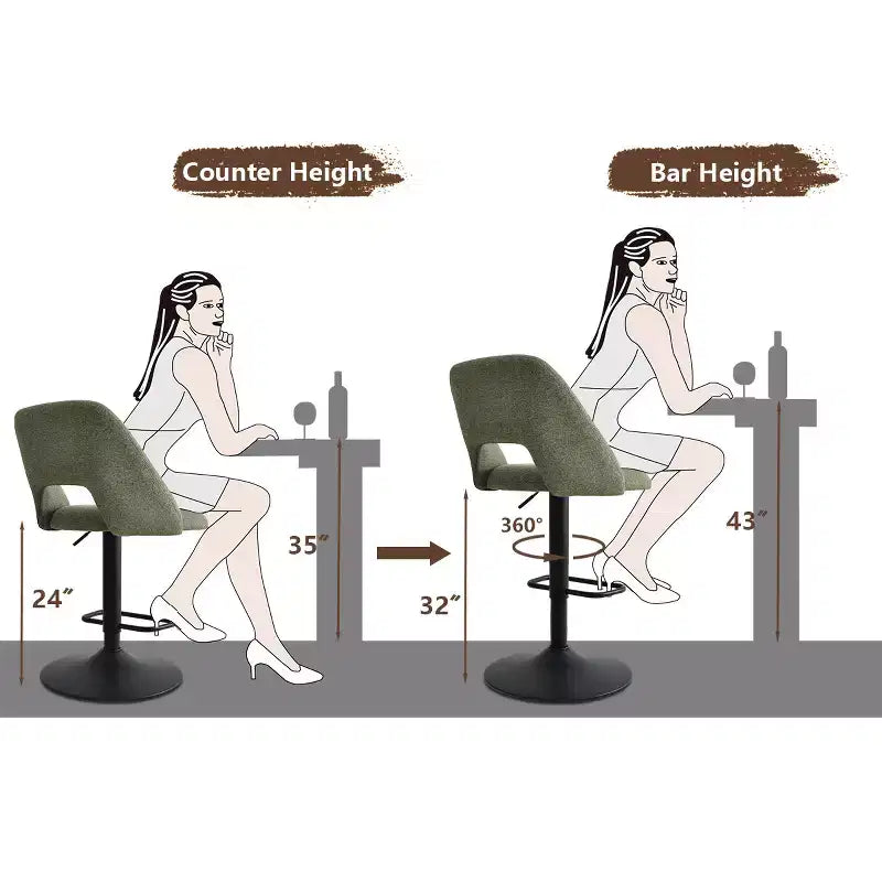 Tabourets de bar pivotants