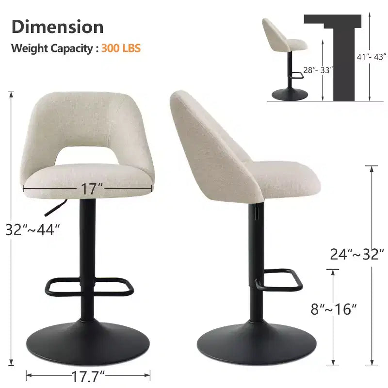 Tabourets de bar pivotants