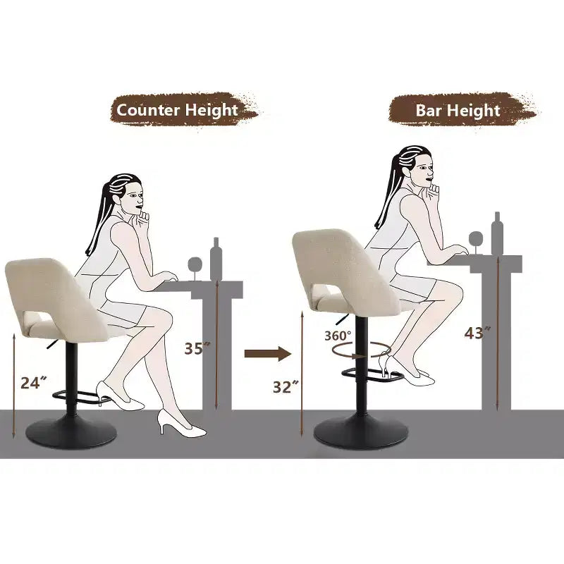 Tabourets de bar pivotants
