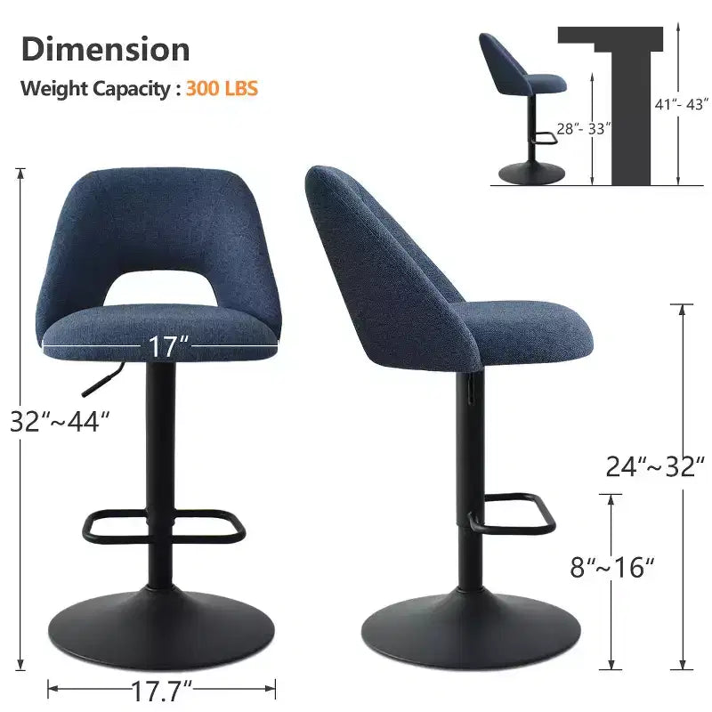 Tabourets de bar pivotants