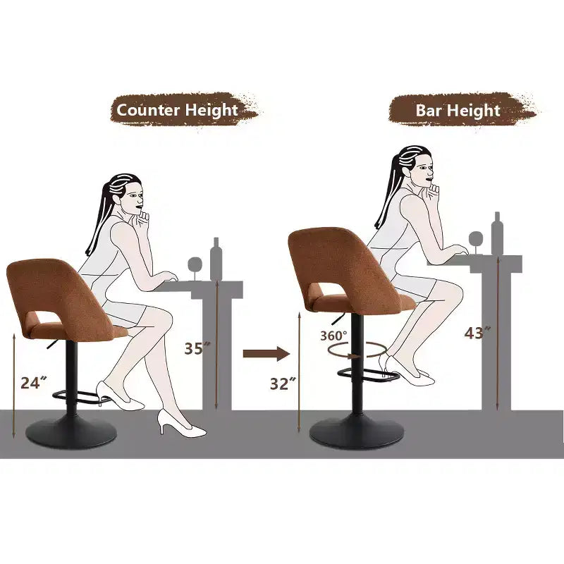 Tabourets de bar pivotants