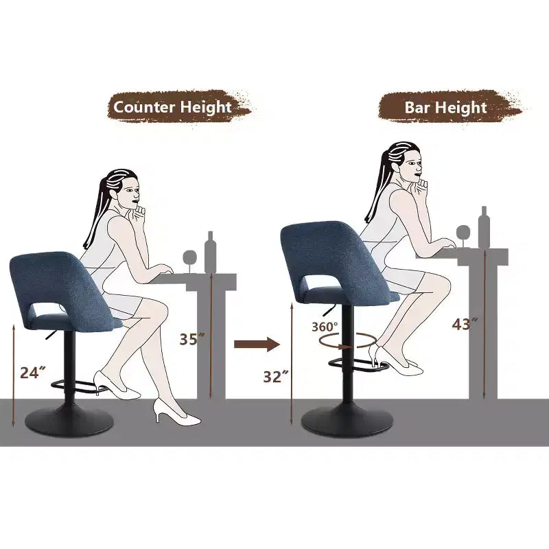 Tabourets de bar pivotants