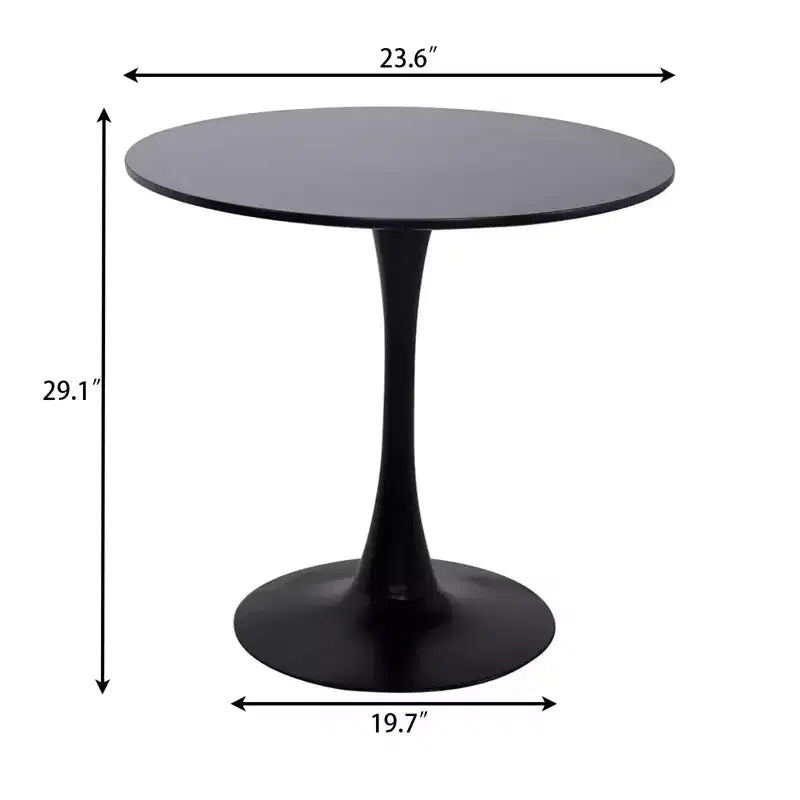Table à manger moderne ronde noire