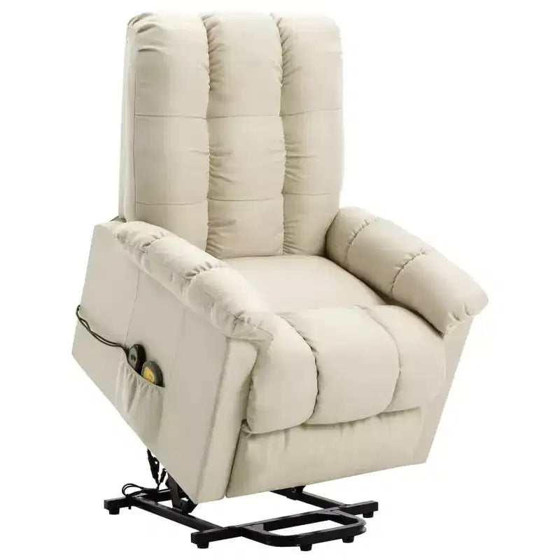 vidaXL Power Lift Chair Black 100% polyester plywood iron PP cotton