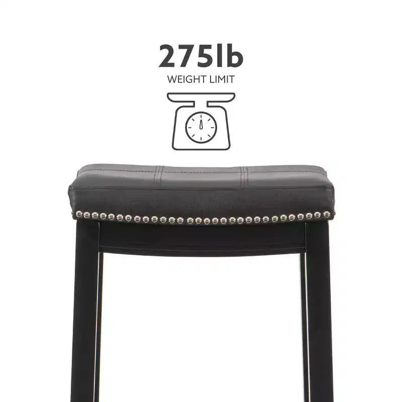 Tabouret de bar rembourré en bois dur