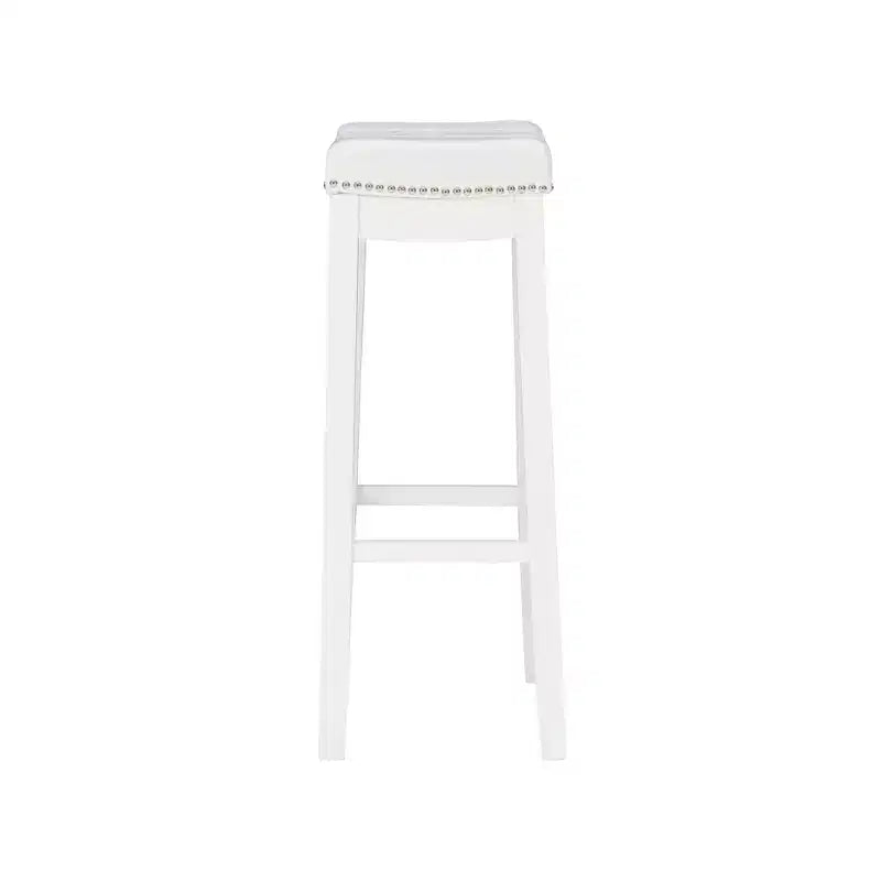 Tabouret de bar rembourré en bois dur