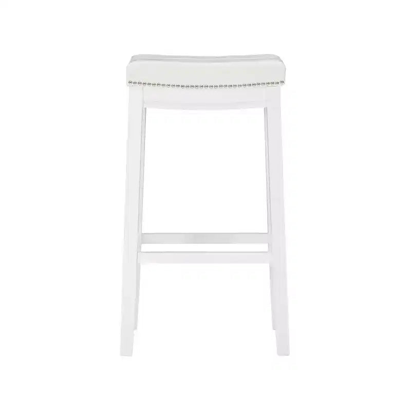 Tabouret de bar rembourré en bois dur