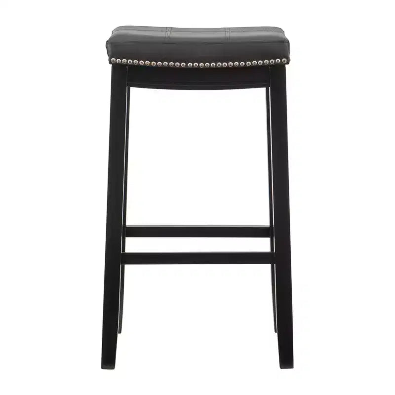 Tabouret de bar rembourré en bois dur