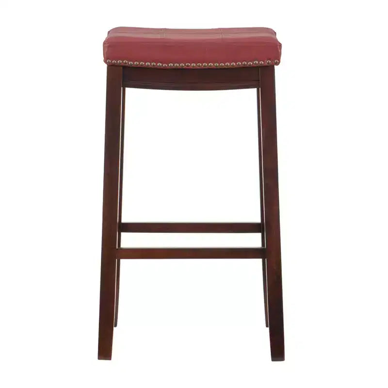 Tabouret de bar rembourré en bois dur