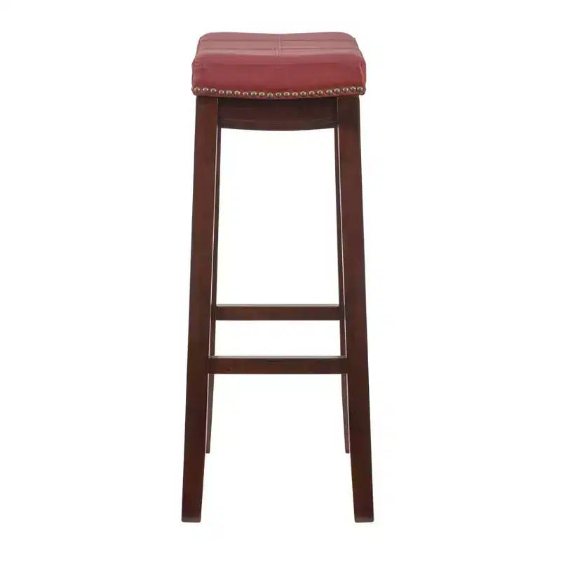 Tabouret de bar rembourré en bois dur