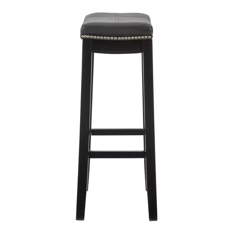Tabouret de bar rembourré en bois dur