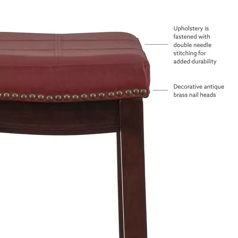 Tabouret de bar rembourré en bois dur