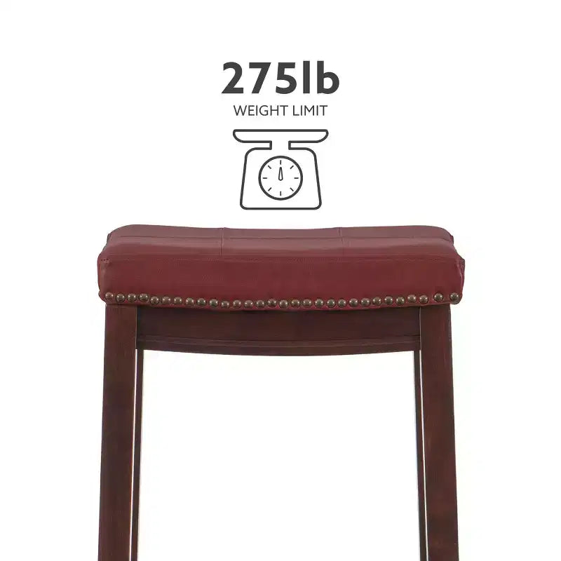Tabouret de bar rembourré en bois dur