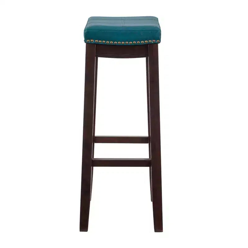 Tabouret de bar rembourré en bois dur