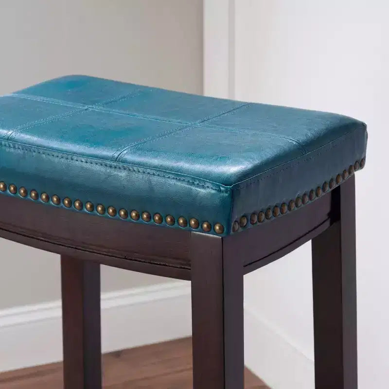 Tabouret de bar rembourré en bois dur