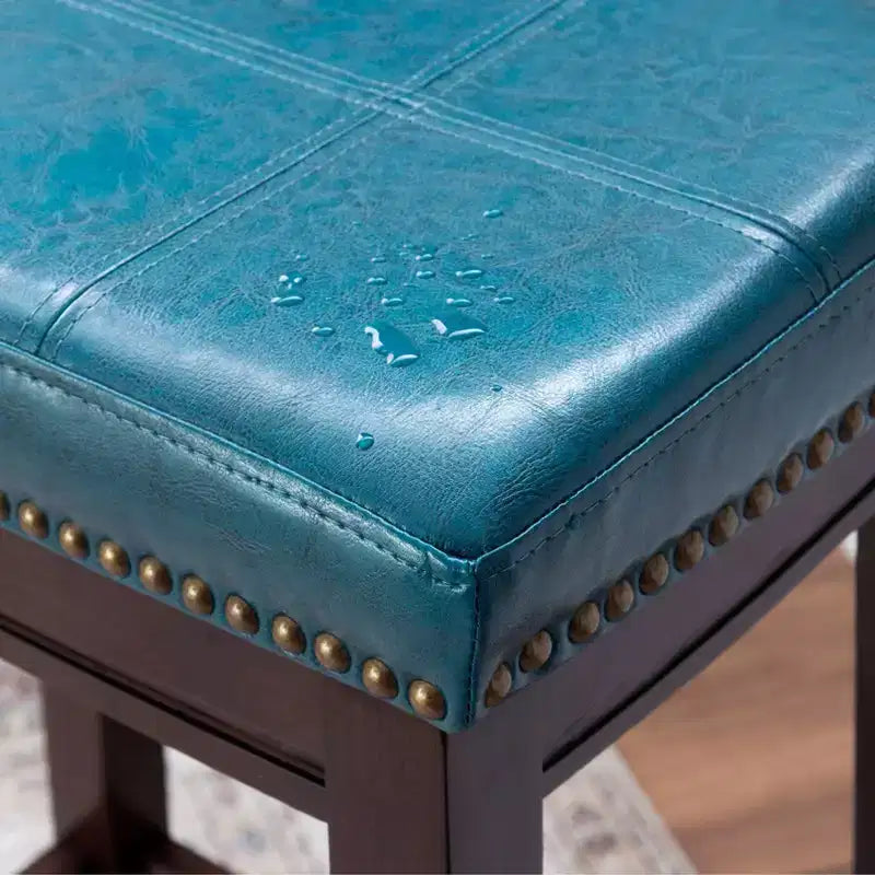 Tabouret de bar rembourré en bois dur