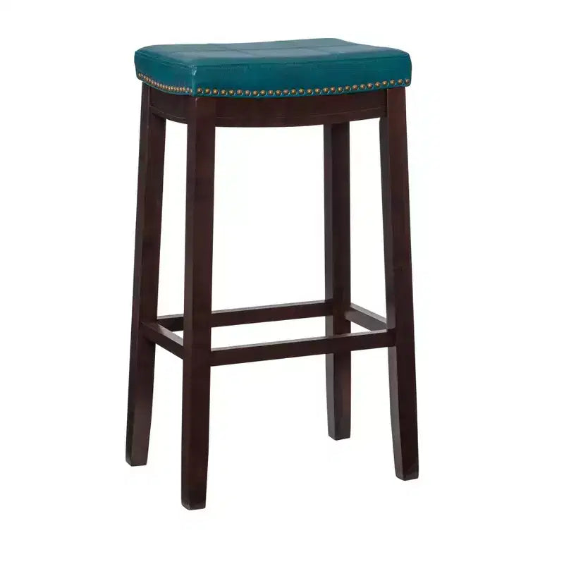 Tabouret de bar rembourré en bois dur